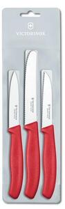 NOŽE NA ZELENINU VICTORINOX 3KS, ČERVENÁ