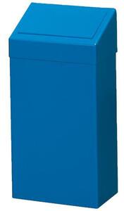 Kovový odpadkový koš na tříděný odpad, objem 50 l, modrý
