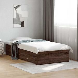Rám postele se zásuvkami hnědý dub 75 x 190 cm kompozitní dřevo 3280446