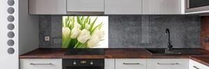 Panel do kuchyně Bílé tulipány pl-pksh-100x70-f-49549577