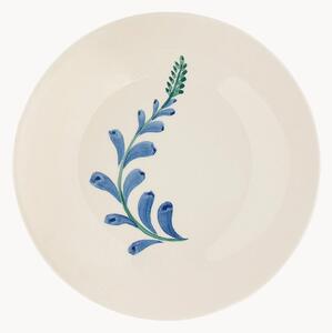 Ručně malovaný snídaňový talíř Indigo Flora