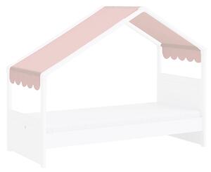 Čilek Dětská postel se stříškou 90x200 cm Montes White růžová