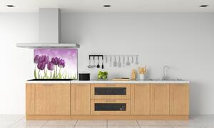 Panel do kuchyně Fialové tulipány pl-pksh-100x70-f-52340543