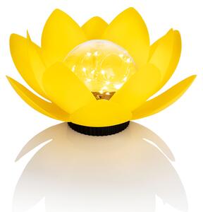 Weltbild Solární plovoucí dekorace Lotus, žlutá