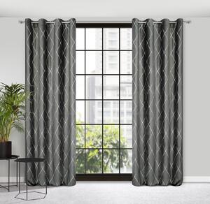 ZATEMŇOVACÍ ZÁVĚS NA KROUŽCÍCH PIERRE CARDIN MARGO 140X250 CM SVĚTLEŠEDÁ