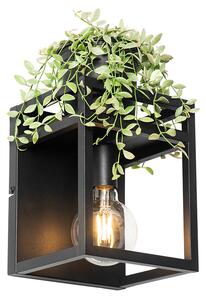 Chytrá nástěnná lampa černá s policí vč. Wifi G95 - Cage Rack