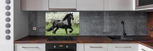 Panel do kuchyně Černý kůň květiny pl-pksh-100x70-f-51258832