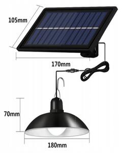 Izoxis Solární závěsné LED lampy s dálkovým ovládáním, IP44, 2200mAh černá