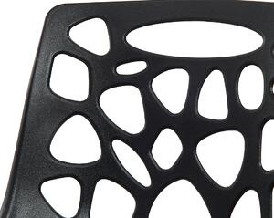 Černá plastová jídelní židle MORGAN