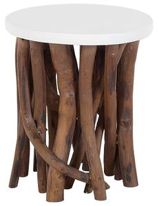 Konferenční stolek ve tvaru větve bílý HOUMA