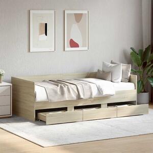 Válenda se zásuvkami bez matrace dub sonoma 75 x 190 cm 3280834