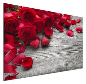Panel do kuchyně Červené růže pl-pksh-100x70-f-99989329