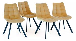 LuxuryForm DESIGN Židle ORLEN VELUR - béžová - SET 4 ks