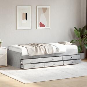 Válenda se zásuvkami bez matrace betonově šedá 75 x 190 cm 3280891