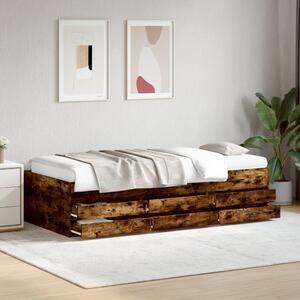 Válenda se zásuvkami bez matrace kouřový dub 75 x 190 cm 3280892