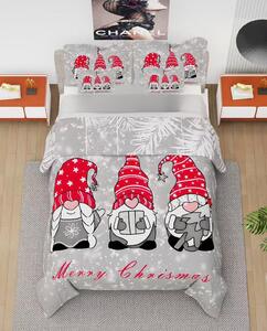 7dílné vánoční povlečení 140x200 – Vánoční skřítci Merry Christmas | Bavlna 80% | Prostěradlo 220x230 zdarma