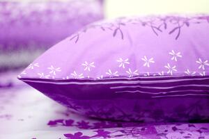 Tegatex Povlečení bavlna - květy fialové 70*90 cm, 140*200 cm