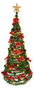 Umělý vánoční stromek Pop-up, zeleno/červený, 120 cm