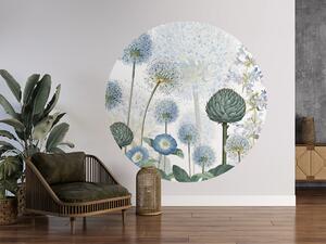 FUGU Designový kruh Luční kvítí – Blue Wild Meadow Rozměr: kruh 40 cm