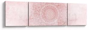 Obraz - Růžová mandala (170x50 cm)