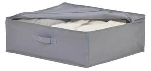 Goodhome Textilní úložný box / vak na oblečení a lůžkoviny, zip, 44x 55 x 19, šedý CAST122436