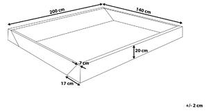 Pěnový rám do vodní postele 140x200 cm SIMPLE