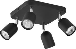TK-LIGHTING Stropní bodové LED osvětlení TOP, 4xGU10, 10W, černé, hranaté 4418