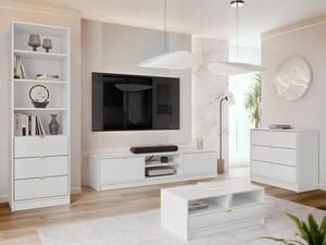 Sestava do obývacího pokoje Razimo VII, Barva dřeva: Bílý velvet 5903211429101