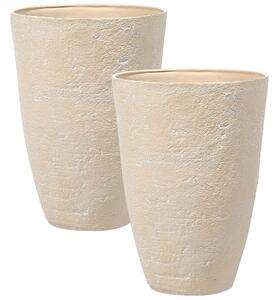 Sada 2 květináčů CAMIA 51 cm Béžová