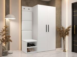 Předsíň Hekurt IV, Barva: bílá, Barva látek:: ekokůže Soft 017 (bíla) 5903211432811