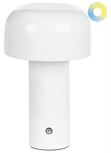 LED bezdrátová stolní lampa BESOS se stmívačem Kov Bílá