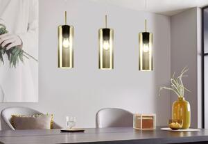 EGLO Závěsné moderní osvětlení nad jídelní stůl SELVINO, 3xE27, 15W, zlaté sklo 98697