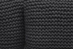 Justin Design Pletený polštář 40x40 cm šedý temný