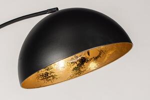 Stojací oblouková lampa Chagford Black and Gold (LMD)