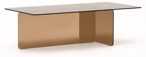 Hnědý skleněný konferenční stolek 60x120 cm Zaren – Kave Home