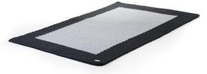 Justin Design Háčkovaný koberec šedý s tmavým okrajem 80x120 cm