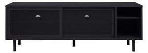 Černý kovový TV stolek 160x55x45 cm Veep – Unique Furniture