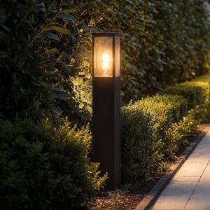 Searchlight Osvětlení cesty Dubai, černé, ABS, polykarbonát, E27, Černá, Plast, Moderní