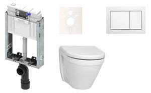 Cenově zvýhodněný závěsný WC set TECE k zazdění + WC Vitra S50 KMPLS50T