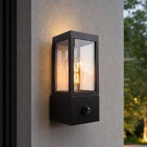 Searchlight Venkovní nástěnné svítidlo Dubai, černé, ABS, polykarbonát, E27, Černá, Plast, Moderní, Nástěnné svítidlo