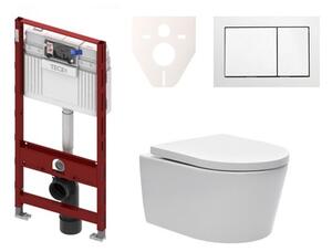 Cenově zvýhodněný závěsný WC set TECE do lehkých stěn / předstěnová montáž + WC SAT Brevis SIKOTS3W1