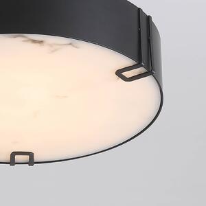 Searchlight LED stropní svítidlo Marmo, černé, kov, IP44, 3 000 K, stmívatelný, Černá, Koupelna, kov