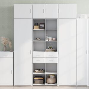 Úzká úložná bílá 70 x 42,5 x 225 cm kompozitní dřevo 3281336