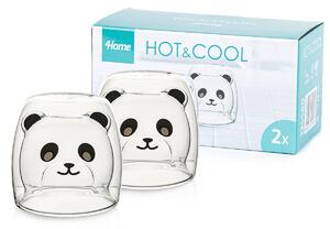 Termo sklenice Hot&Cool Cute Panda 200 ml, 2 ks