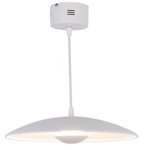 CLX Moderní závěsné LED osvětlení BASILICATA, 10W, teplá bílá, 34cm, kulaté, bílé 50133054