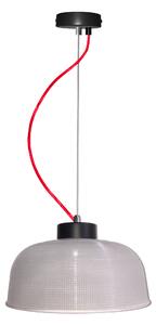 CLX Závěsné retro osvětlení FROSINONE, 1xE27, 40W, 26,5cm, kulaté, červené 50101288