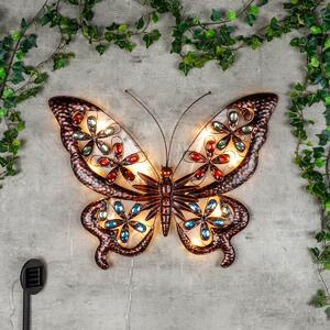 LED Solární nástěnná dekorace Motýl
