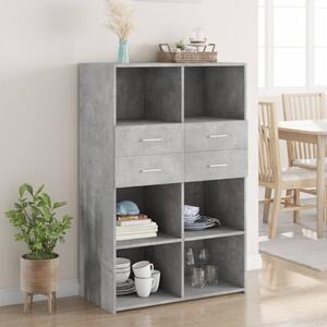 Skříň highboard betonově šedá 80x42,5x124 cm kompozitní dřevo 3281388
