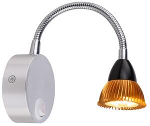 CLX Nástěnné LED osvětlení s vypínačem ROMEO, 3W, teplá bílá, zlaté 21-43740