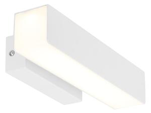 CLX Moderní nástěnné LED osvětlení MAGENTA, 10W, denní bílá, hranaté, bílé 21-25814